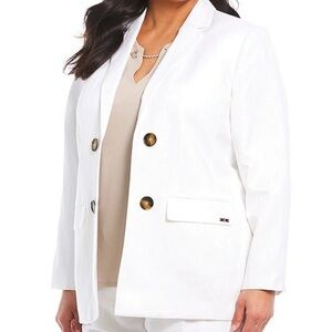 Calvin Klein Linen Blend Suit Jacket Coat Blazer Women’s 14 NWT